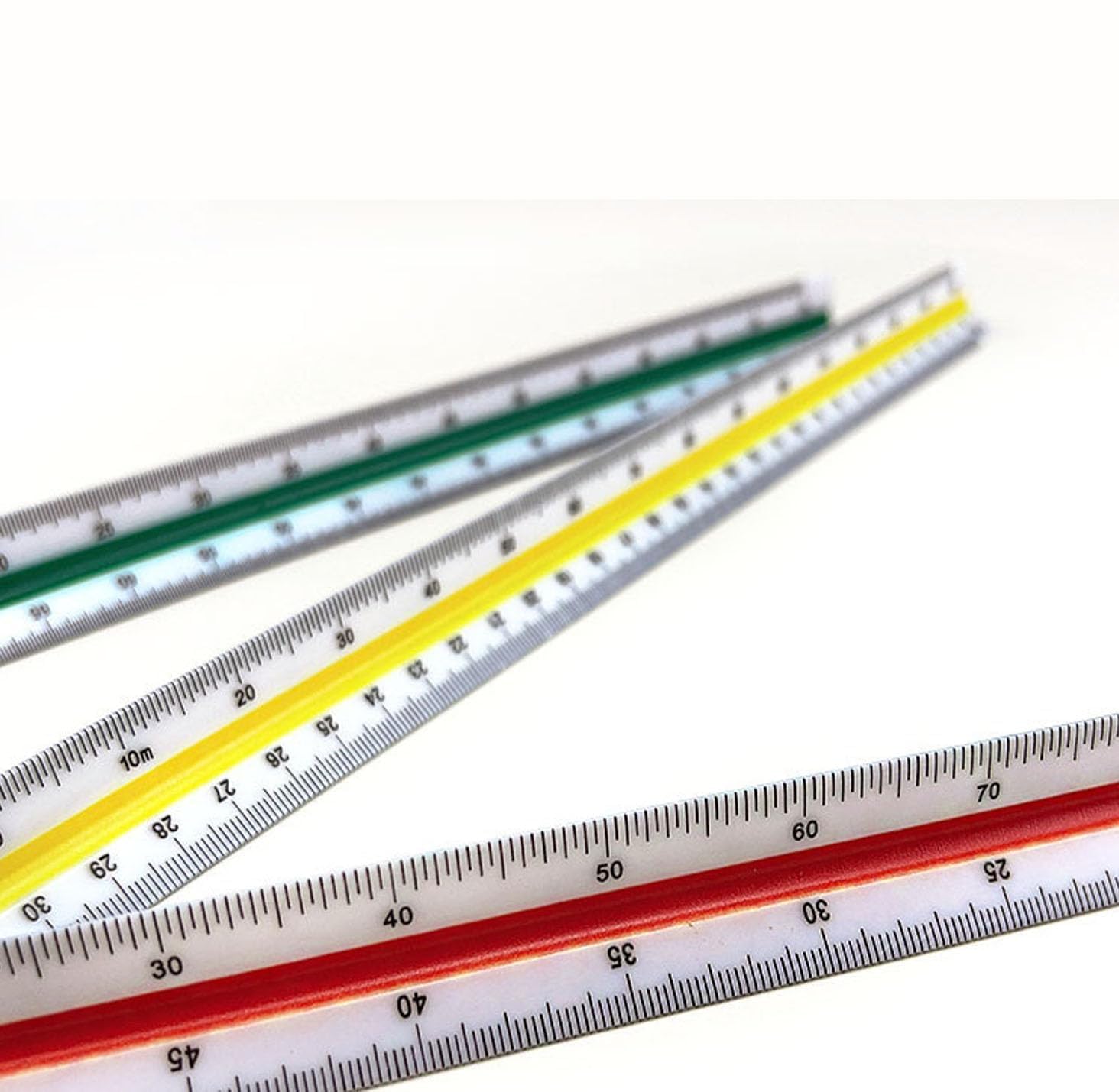 2PCS 30cm Triangular Scale Ruler, Architectural Scale Rule with Metric Scales (1:100, 1:200, 1:250, 1:300, 1:400, 1:500), Perfect for Architects and Engineers - Image 4