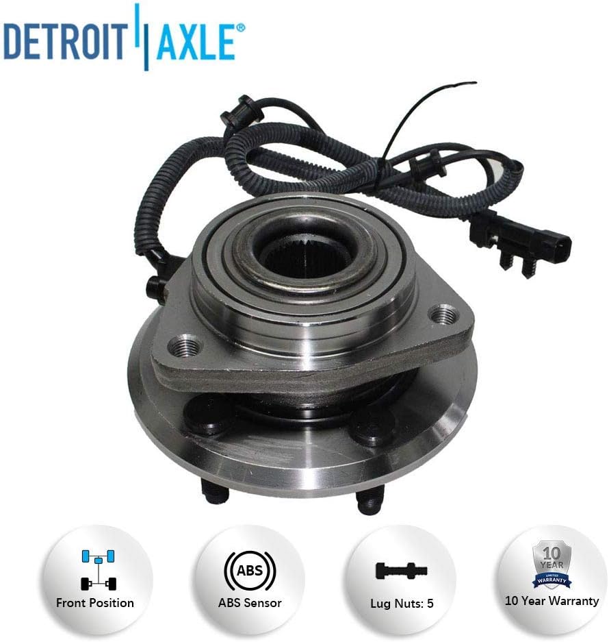 Detroit Axle - Front Wheel Hub and Bearing Assemblies Replacement for 2008 2009 2010 2011 Dodge Nitro Jeep Liberty - 2pc Set