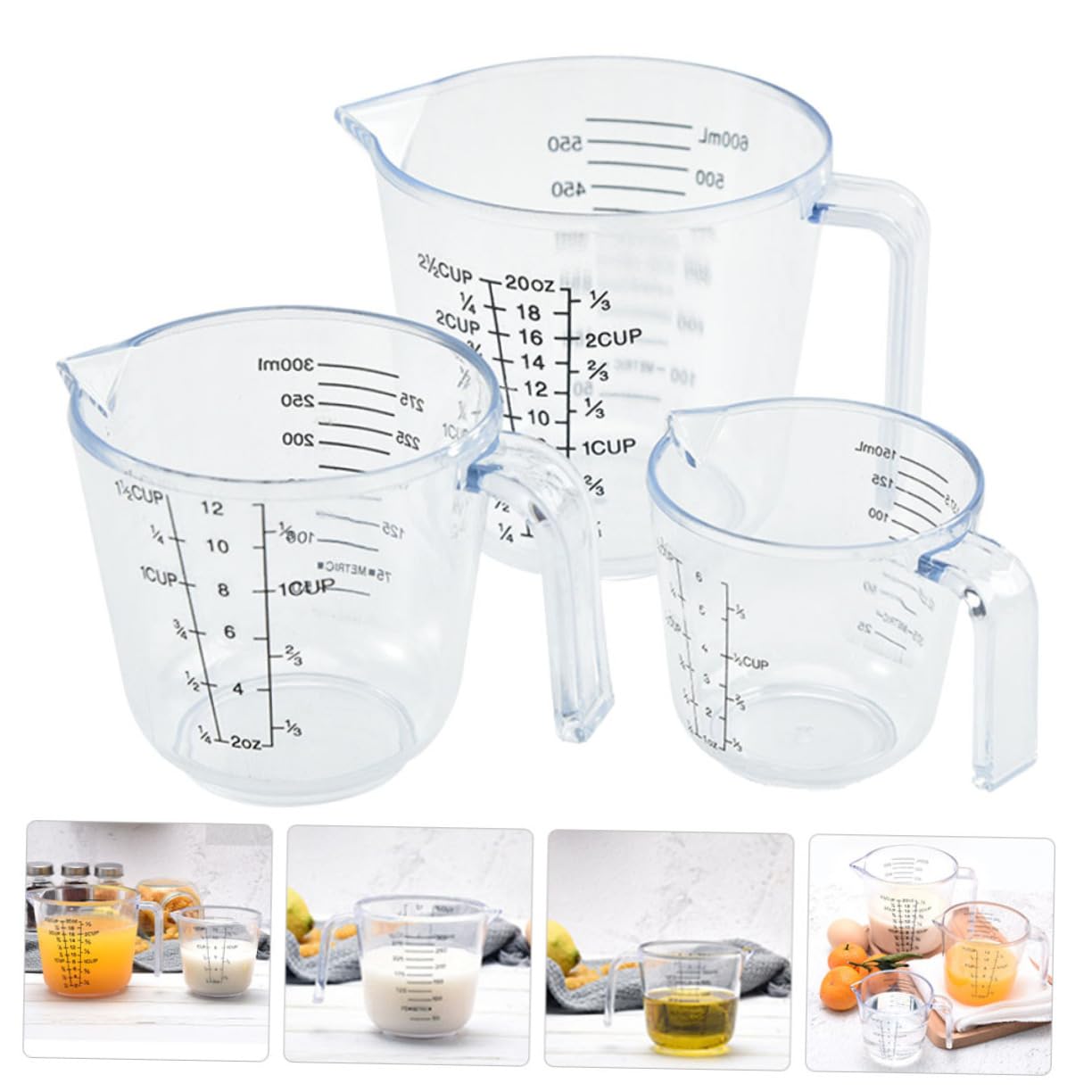 Produktbild von LIFKOME Borosilikatglas-Becherglas 500 Ml – Hitzebeständig, Mit Skala, Transparent, Für Labor & Küche