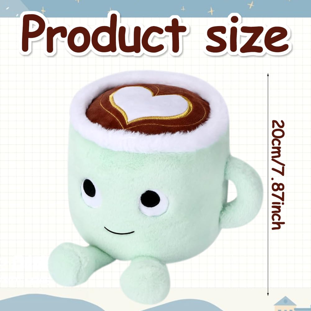 YEIUZPT Latte Coffe Cup Plush Toy, Cute Plush Soft Toy - Image 2