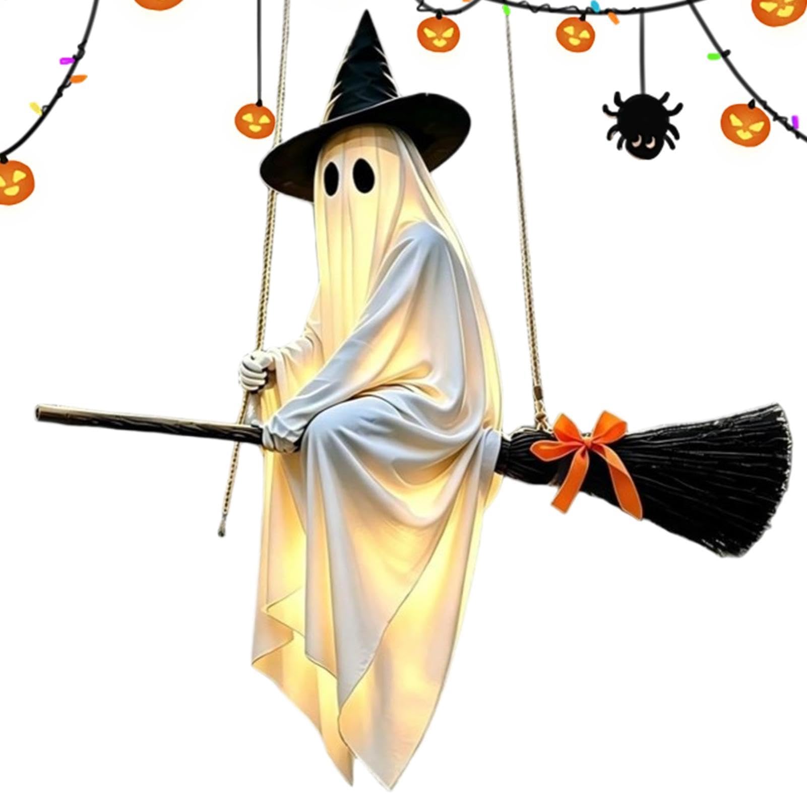 Fantôme oscillant d'Halloween idéal pour animer une cour hantée et une pelouse