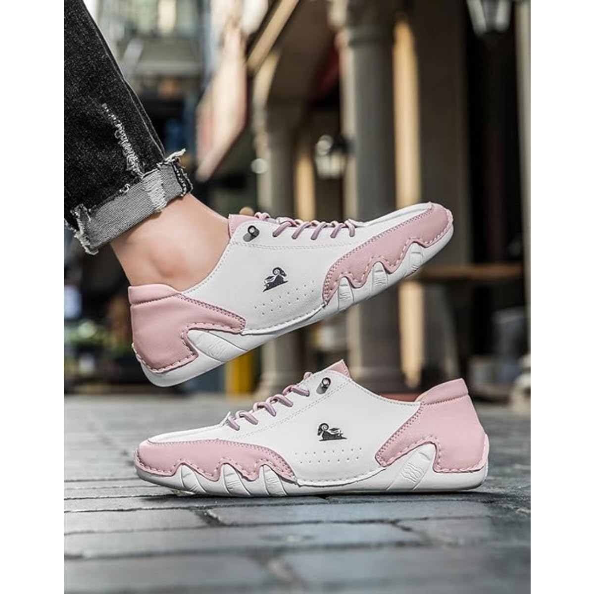Handgefertigte Leder-Low-Top-Wanderschuhe für Herren und Damen