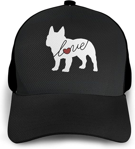 Amazon 帽子 フレンチブルドッグ 犬柄 Love バレンタインデー キャップ メンズ 野球帽 通気性 紫外線対策 日よけ 登山 釣り ゴルフ 運転 ゴルフ アウトドア 調節可能 男女兼用 かっこいい 人気 Cap 春 夏 秋冬 キャップ 通販