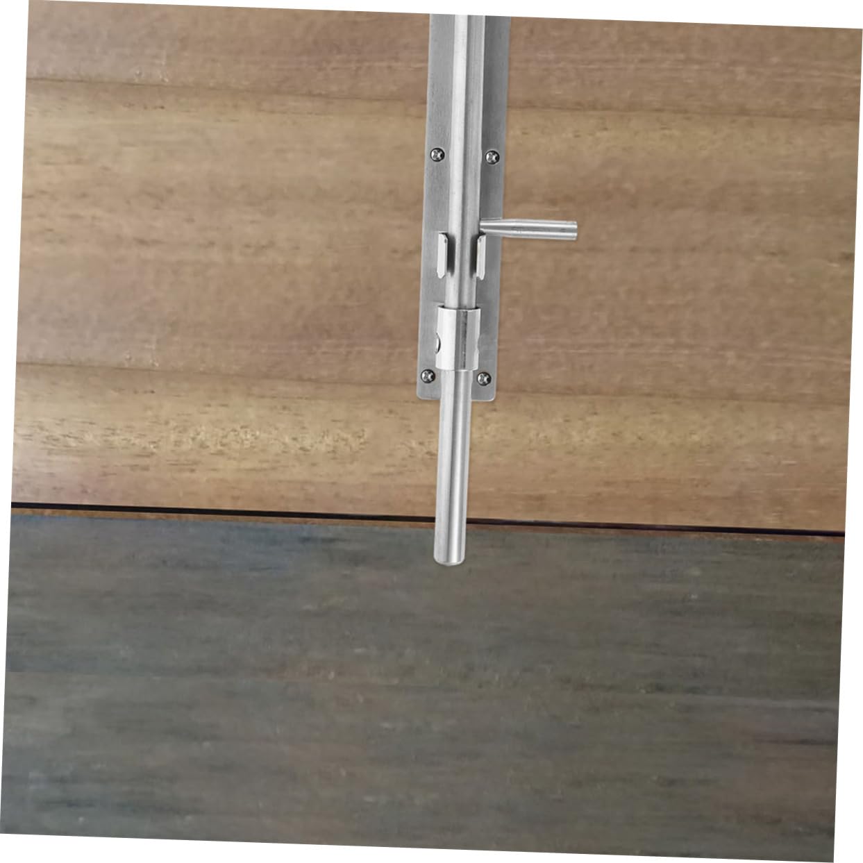 OSALADI Loquet de Verrouillage pour Portes en Bois et Chambres Résistant à L'usure en Acier Inoxydable Argenté, 2 Pièces, Haute Dureté Distance Trou 216mm