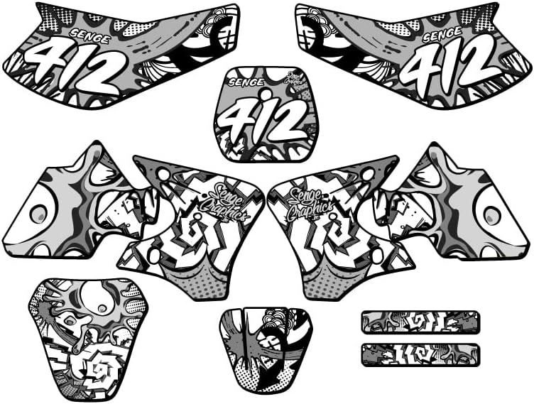 Miniatura 5 de 2000-2008 TTR 90 Zany Pink Senge Graphics Kit completo con ID de piloto compatible con Yamaha