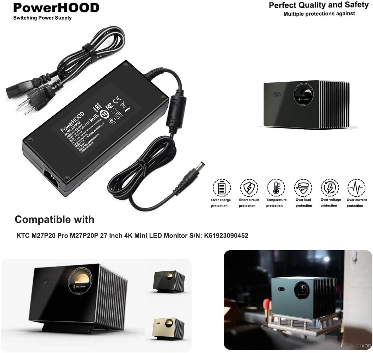 Amazon.com: PowerHOOD AC/DC Adapter Compatible with Valerion