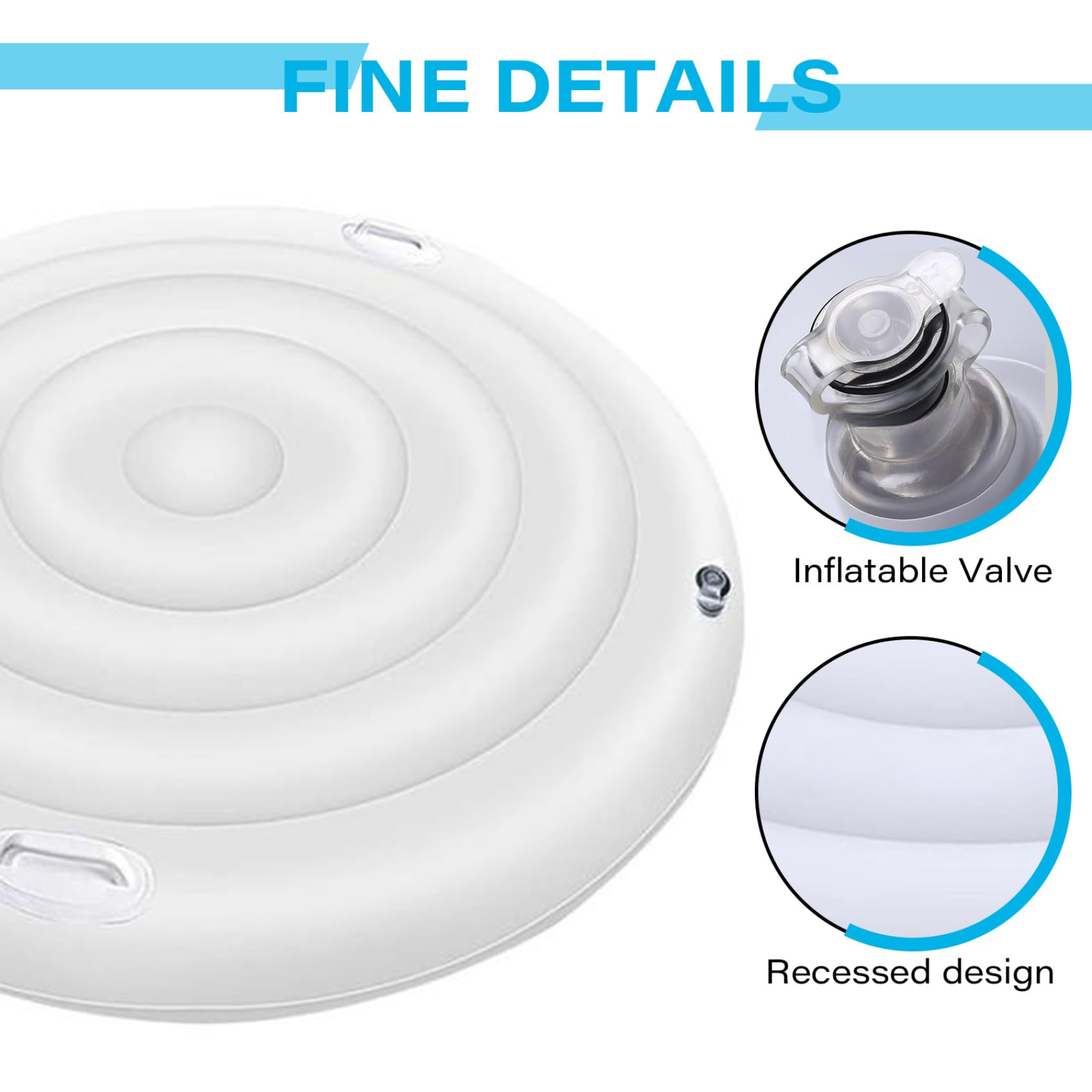 Spa Covers voor Hot Tub 150 cm Ronde Opblaasbare Hot Tub Cover Stofdicht & Waterdichte Zwembad Covers met Handvatten Geïsoleerde Hot Tub Covers Vervanging Bespaar Energie