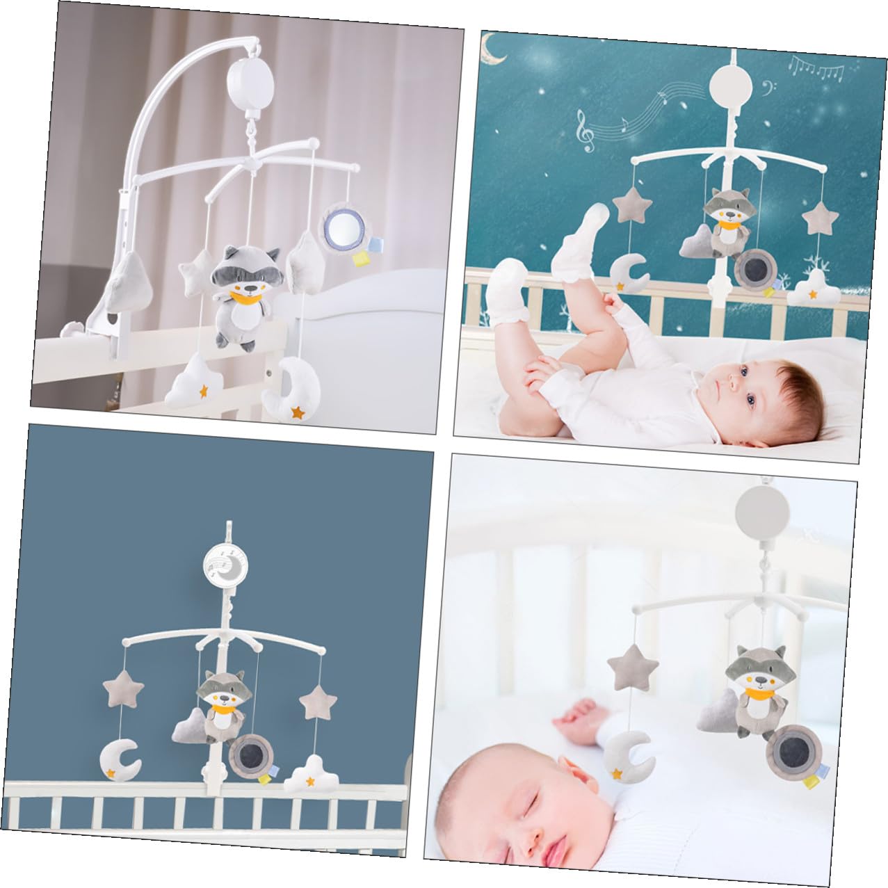 GALPADA Carillón y Decoración de Habitación Infantil de Viento Colgante Música Giratoria, Accesorio de Plástico para Cuna de Ñiño Adecuado para Obsequio de Baby Shower