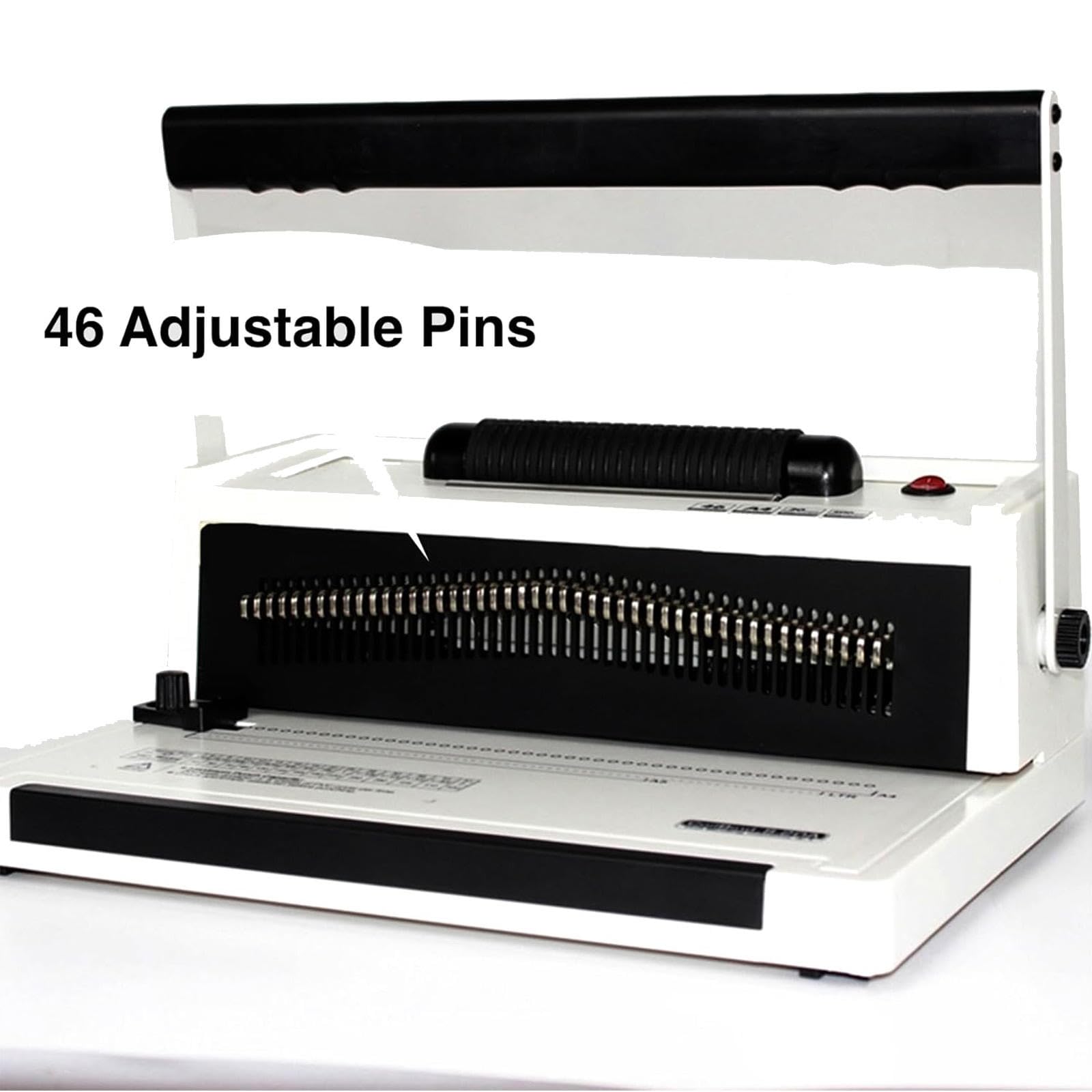 Rilegatrice a Spirale, rilegatrice elettrica a Spirale, Kit per perforatrice a Spirale, 46 perni Regolabili, margine 2,5/4,5/6,5 mm per Rilegatura di quaderni