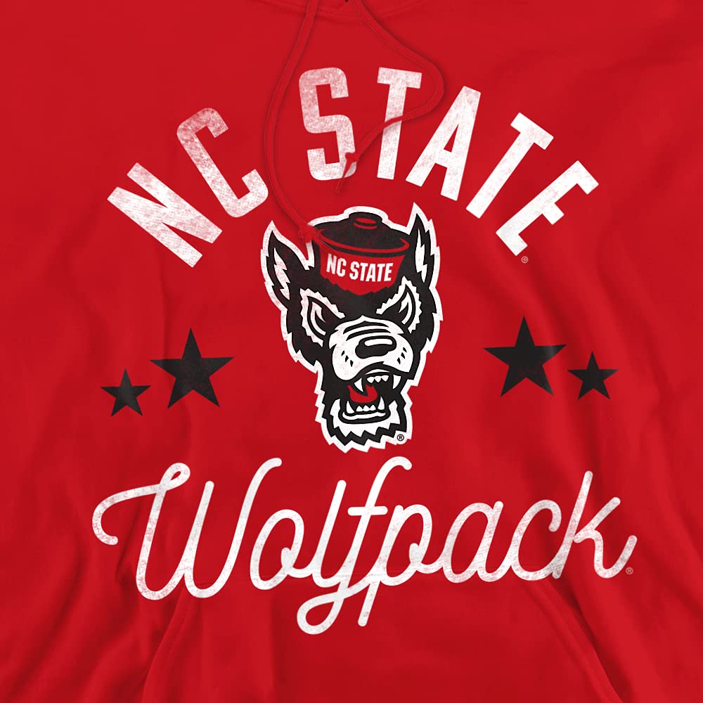 NC State Wolfpack Official Wolfpack Unisex Adult Pull-Over Hoodie,Red, Large