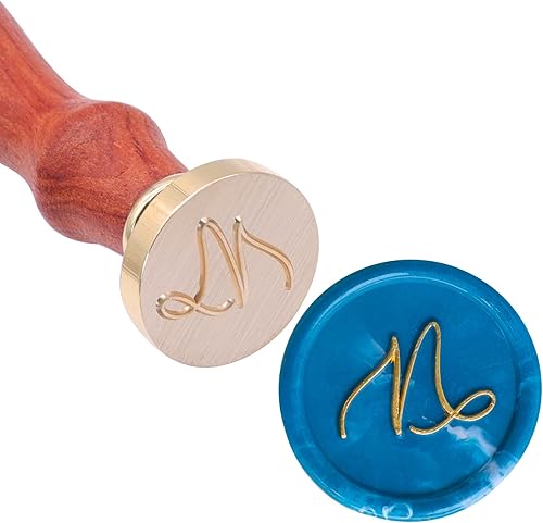 Miniatura 9 de SWANGSA Sello de cera con letra inicial del alfabeto V, elegante sello de sellado de letras para invitación de fiesta de boda, envoltura de regalo,