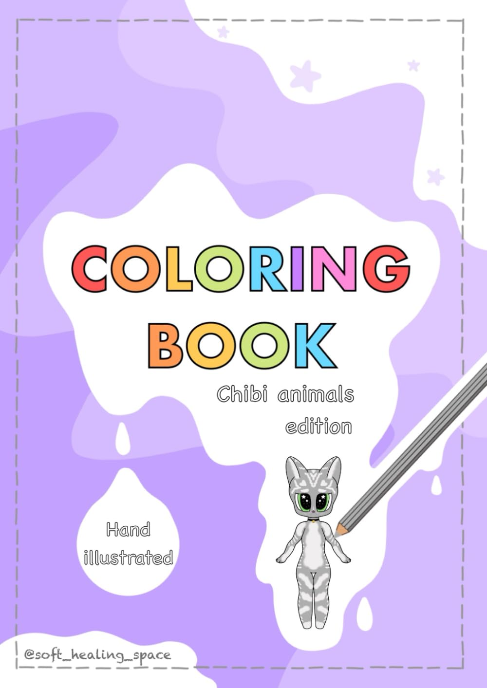 Coloring Book: Chibi animals edition: Hand illustrated