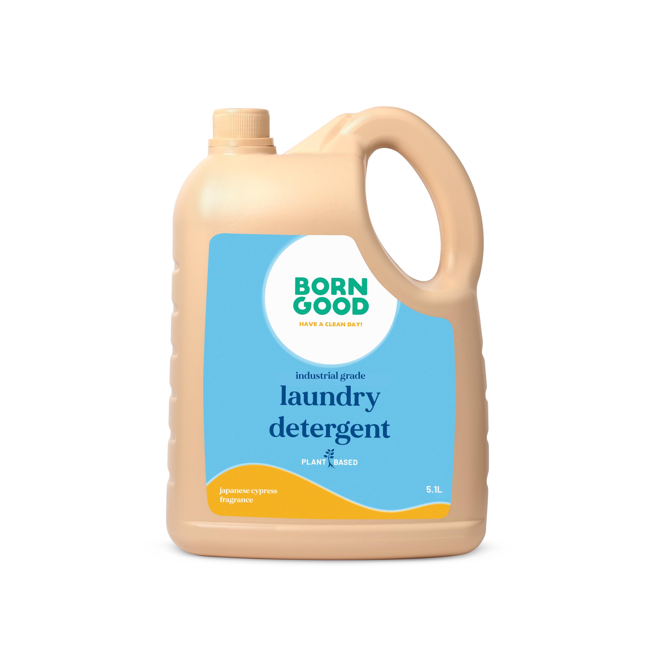 Born Good Plant Based Japanese Cypress Fragrance Laundry Detergent, Biodegradable, Non-Toxic And Eco-Friendly - 5.1 Ltr (Pack of 1)