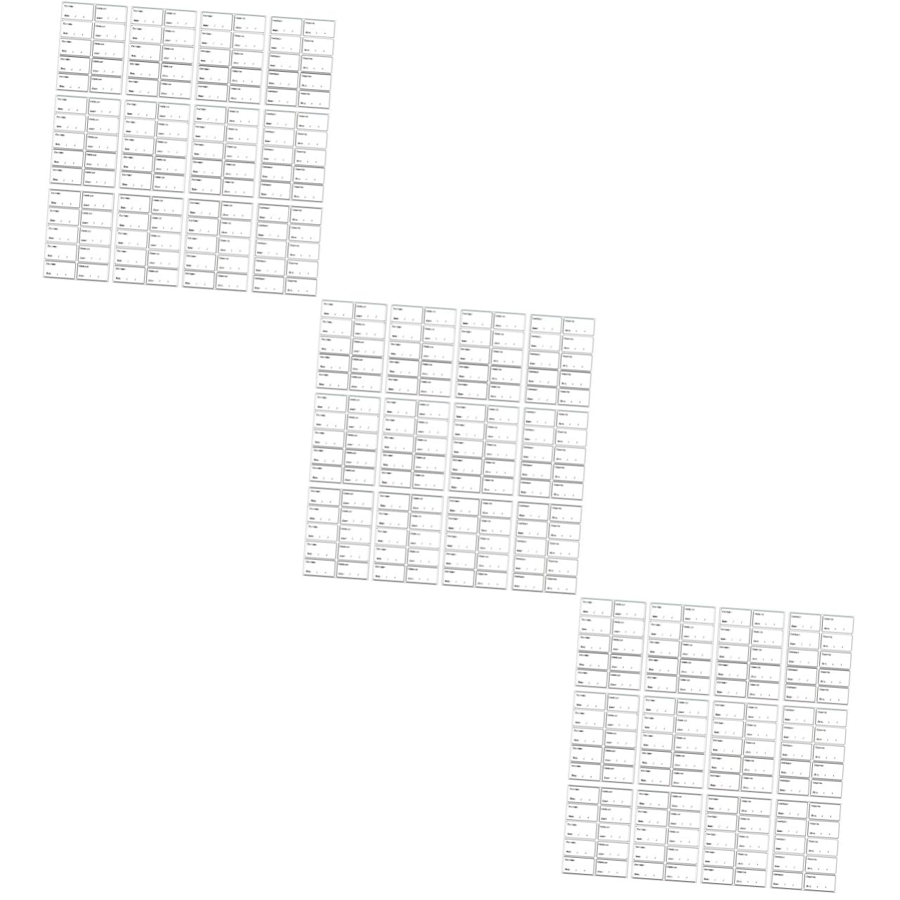HOMSFOU 3 Series Etiquetas Adheribles Para Alimentos Refrigerador Y Congelador Etiquetas De Fecha Para Conservación De Comida Pvc Y Removible Para Organización Y De 400 Piezas*3