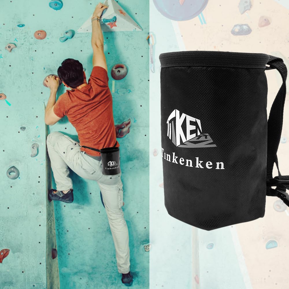 Bolsa magnesio Escalada Impermeable con Correa Ajustable Cintura y Bolsillo Cremallera