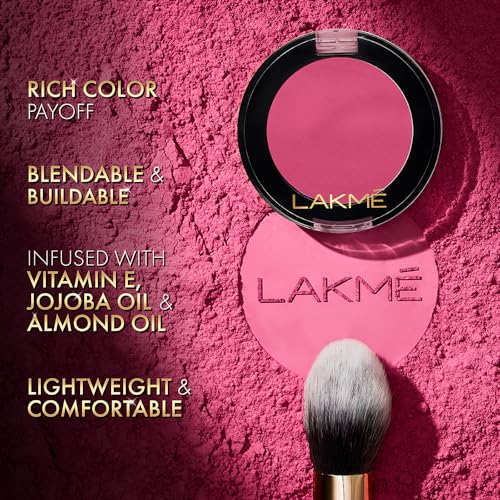 Lakme Face It Blush Peppy Peach B4 4gm - Image 4