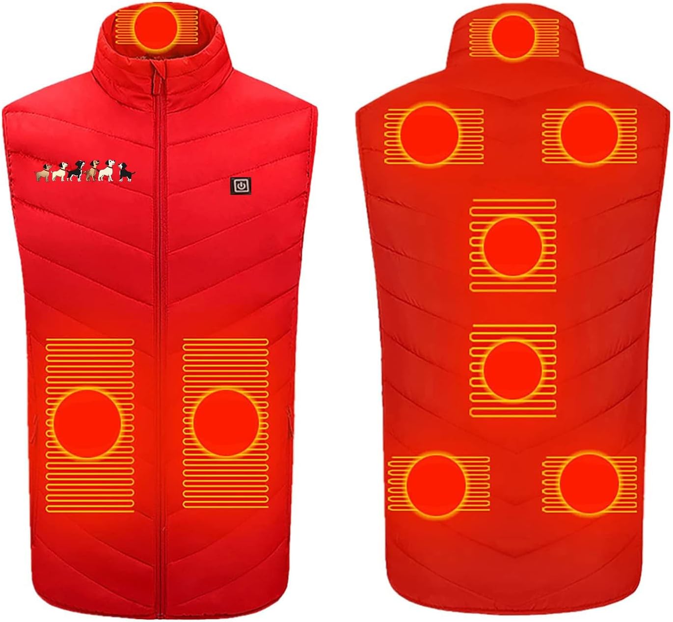 FZYLQY Heated Vest for Men & Women Heating Zones Sleeveless Washable Jackets Usb Winter Unisex Body Warm Thermal Coats