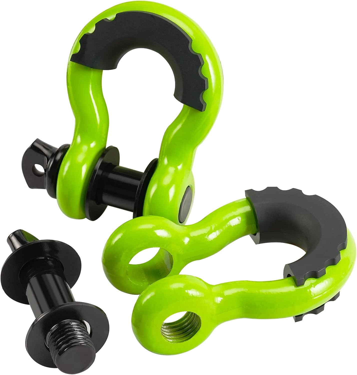 ORCISH Shackles 3/4 inch D Ring Shackle with Black Isolator Washer, 4.75 Ton Off