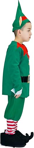 Miniatura 3 de Children Christmas Elf Costume,Green