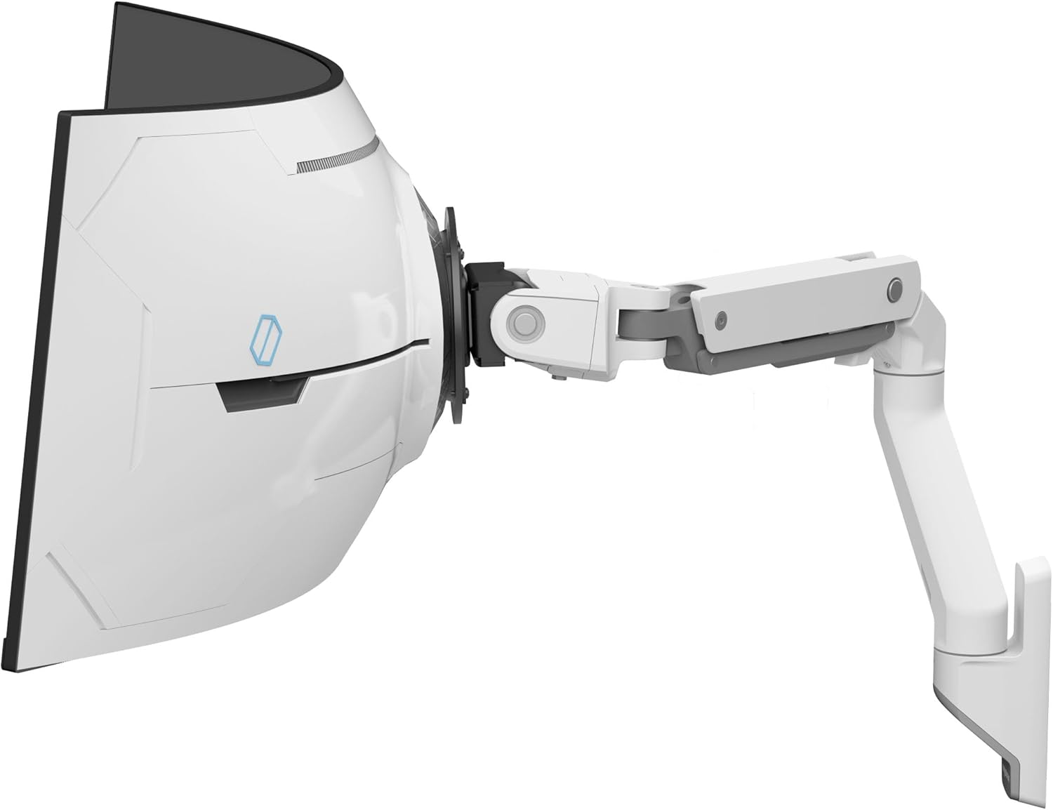 Ergotron – HX VHD Premium Heavy Duty Gaming Monitor Arm, Single Monitor Wall Mount – for 1000R Curved Ultrawide Monitors Up to 57 Inches, 9-14 Inches Depth, VESA 75x75mm or 100x100mm – White