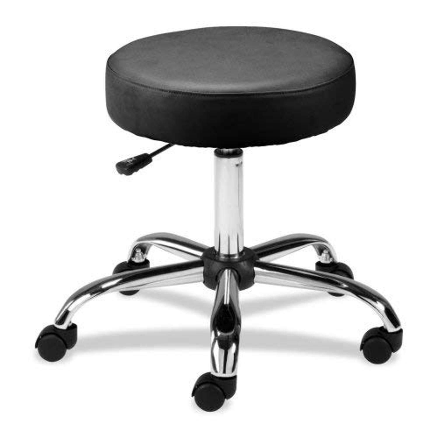 LorellPneumatic Height Stools, 24" x 24" x 23", Black