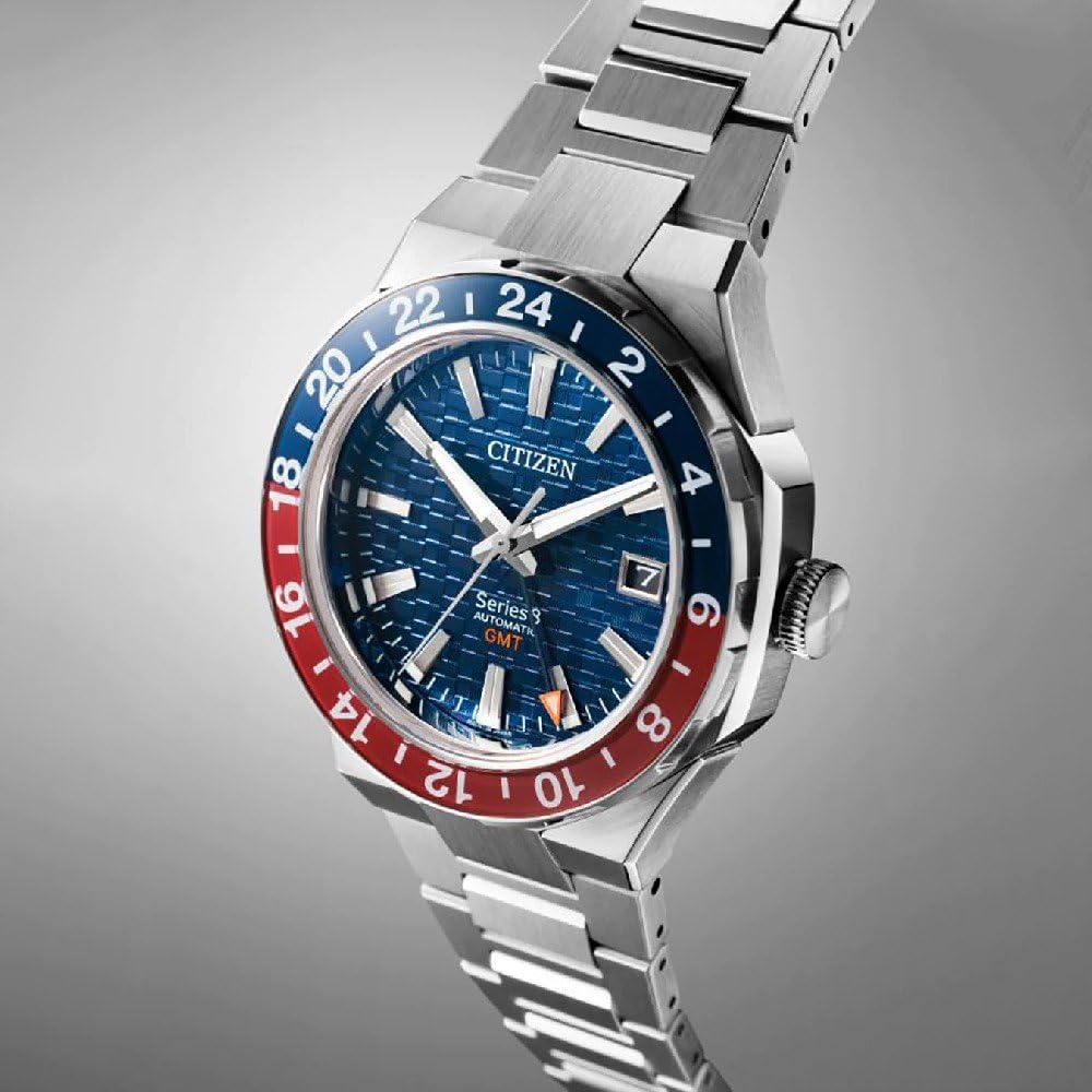 Citizen Herren Analog Automatik Armbanduhr Series 8 GMT