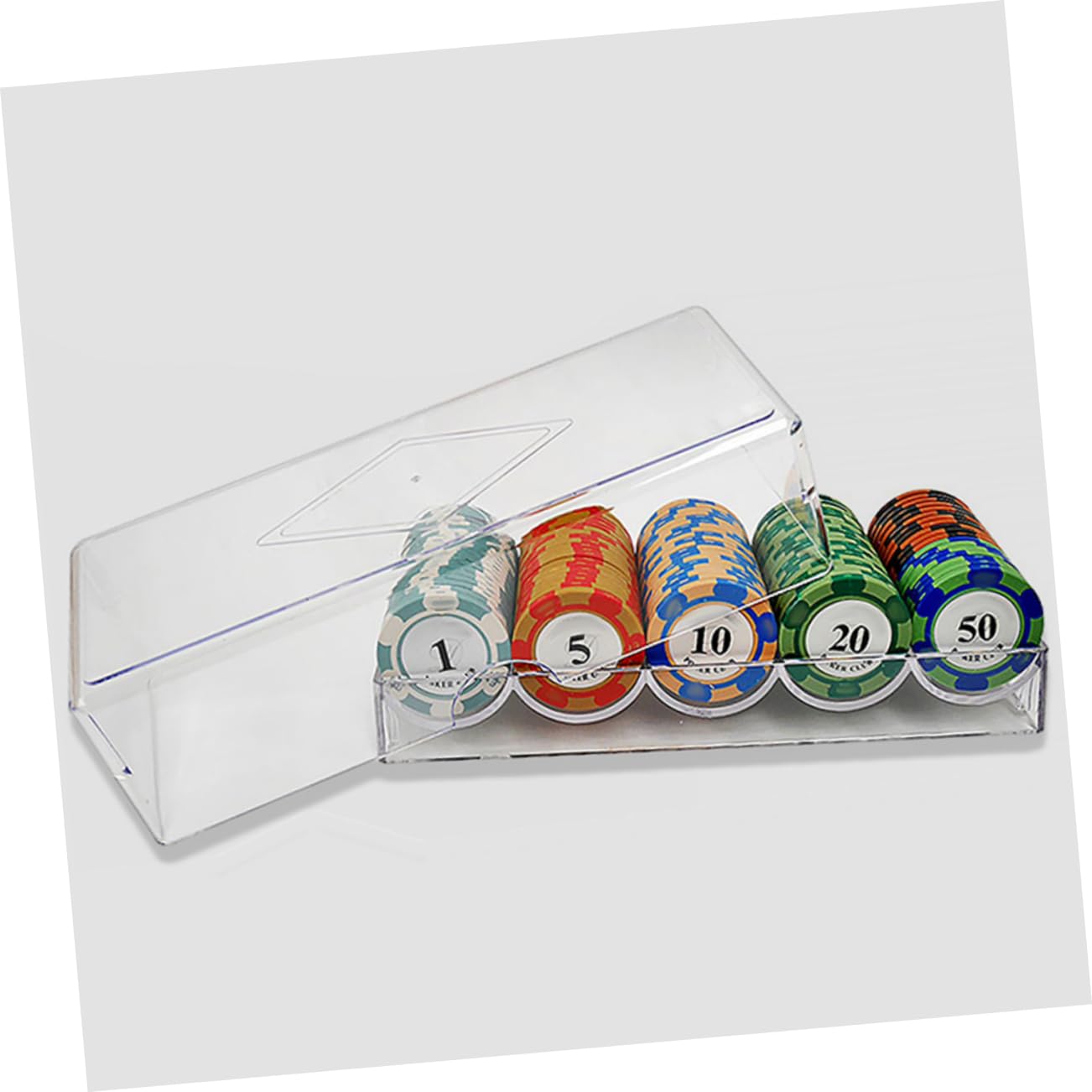Toddmomy 2Piezas Organizadora de Fichas de Póker con Tapa Rack de Almacenamiento Transparente para Mantener Ordenadas de Póker Casa