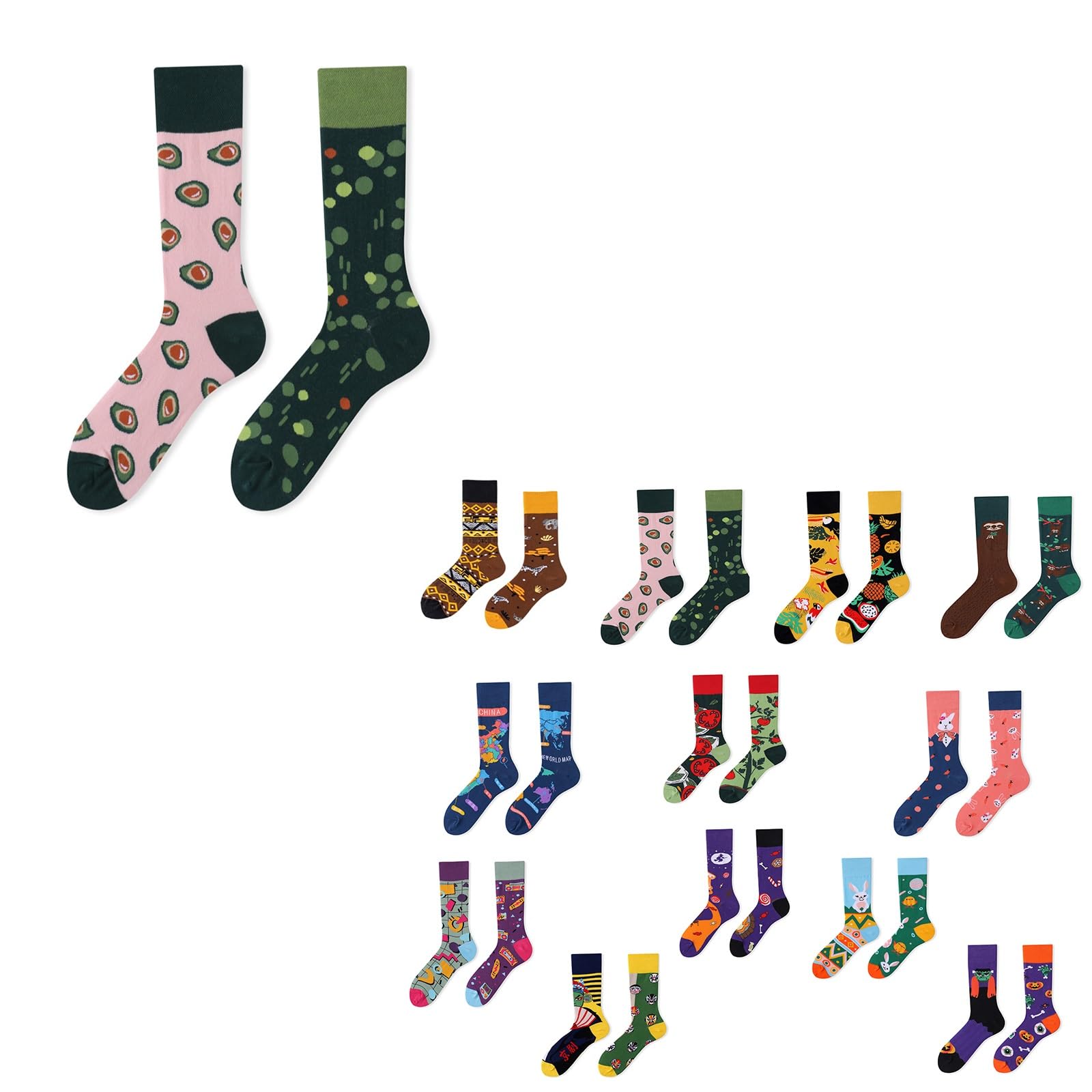 Calcetines rectos casuales de anime rosa para expresar tu alegría y pasión por la moda