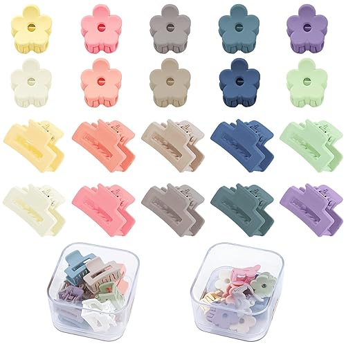 SuPoo Paquete de 20 pinzas pequeñas para el cabello fino de 1.1 pulgadas, pinzas pequeñas de garra de bebé, accesorios para el cabello para niñas,