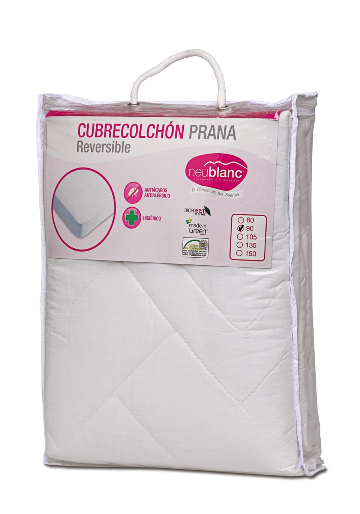 Cubrecolchón rizo Prana reversible protector colchón transpirable antideslizante