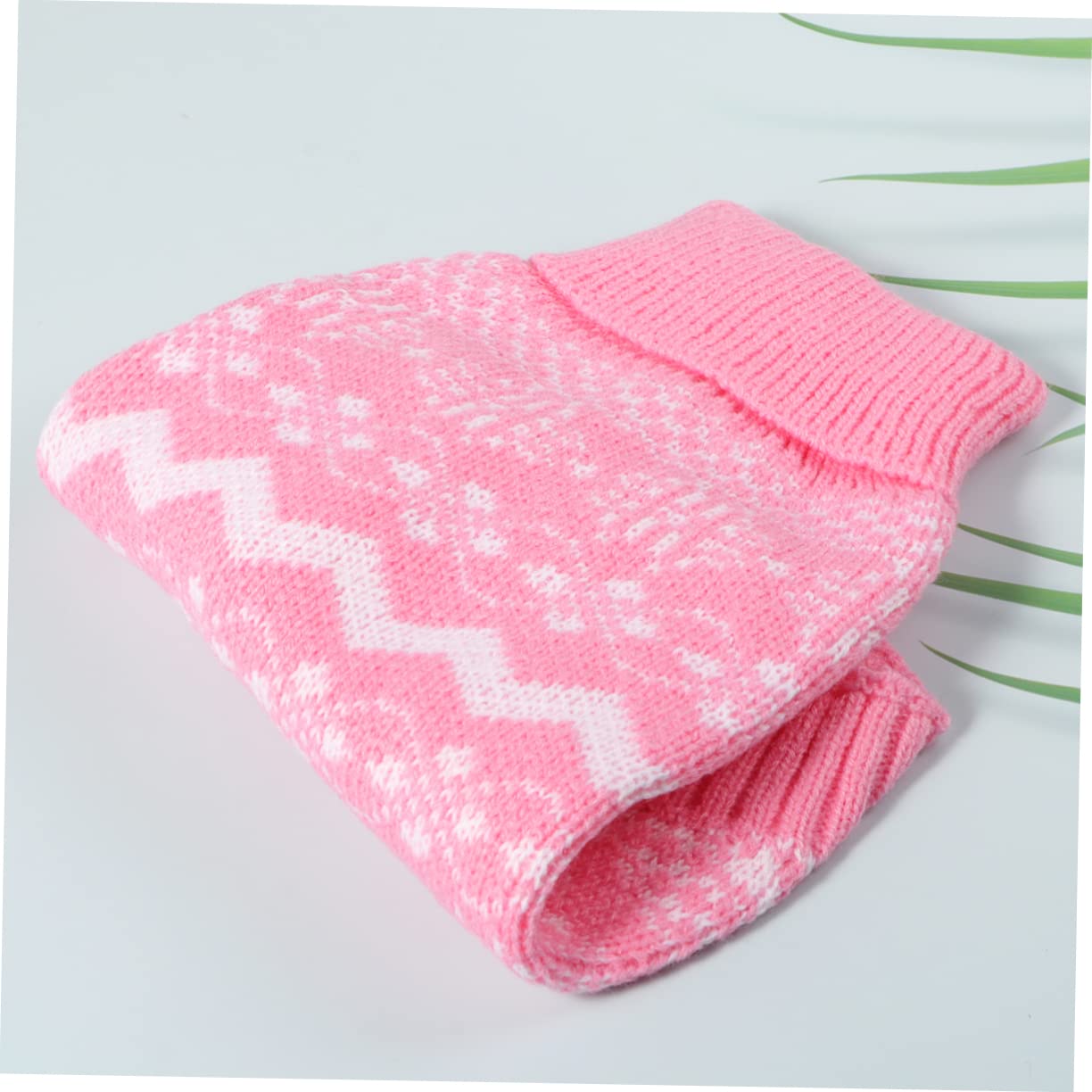 BESPORTBLE 3pezzi Maglione Natalizio per Cani Pullover Maglia Calda con Collo per Animali Domestici Costume per Feste Inverno Rosa XXL