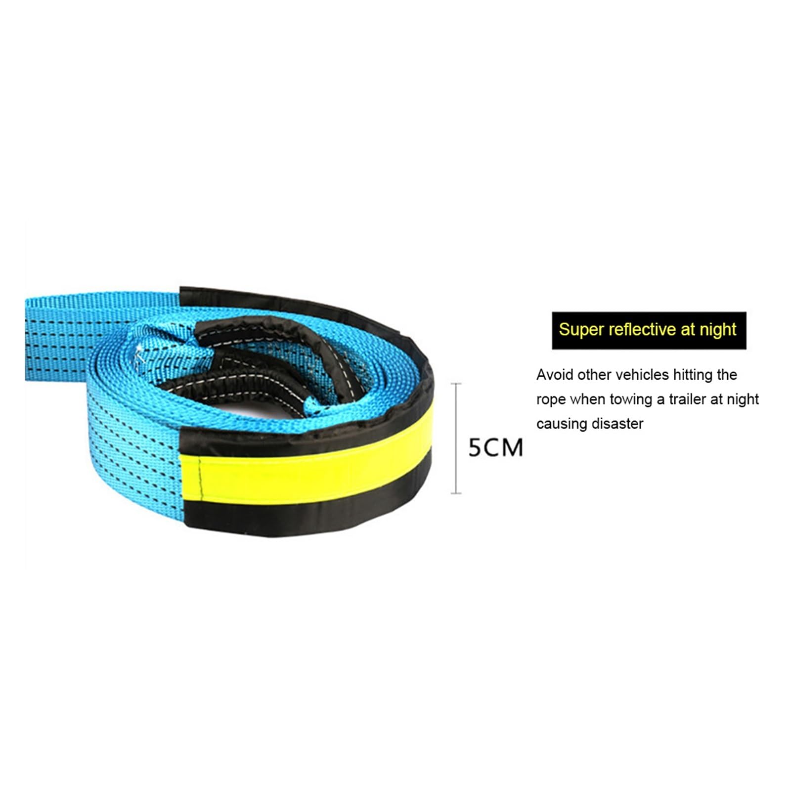 Lina Wciągarki Samochodowej Nylon 5M 8 Ton Odzyskiwanie Kabel Holowniczy Pasek Do Paska Heavy Duty Off Road Akcesoria Metalowe Haczyki Solidna I Niezawodna