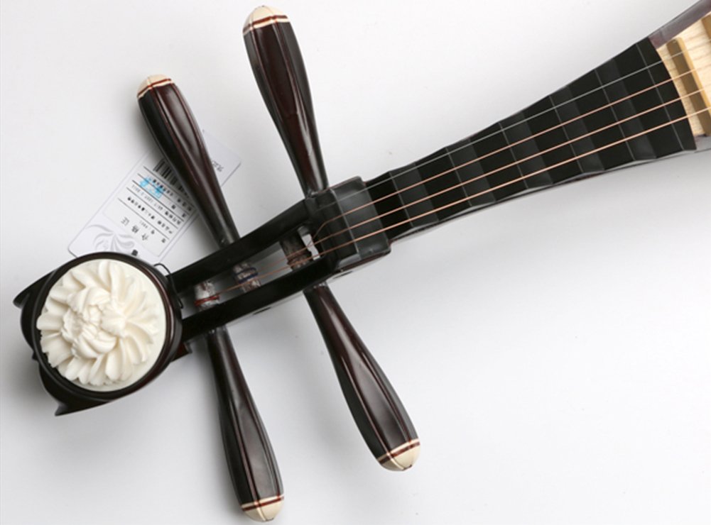 XingHai Hardwood Chinese Lute Traditional National Stringed Instrument Peony Bones Carving PiPa for Children - Image 3