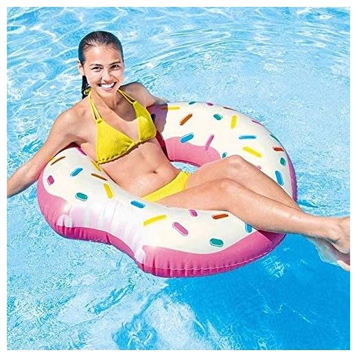 Salvagente Ciambella Gonfiabile Stampa Donuts Mangiucchiata 107 Cm Mare Piscina