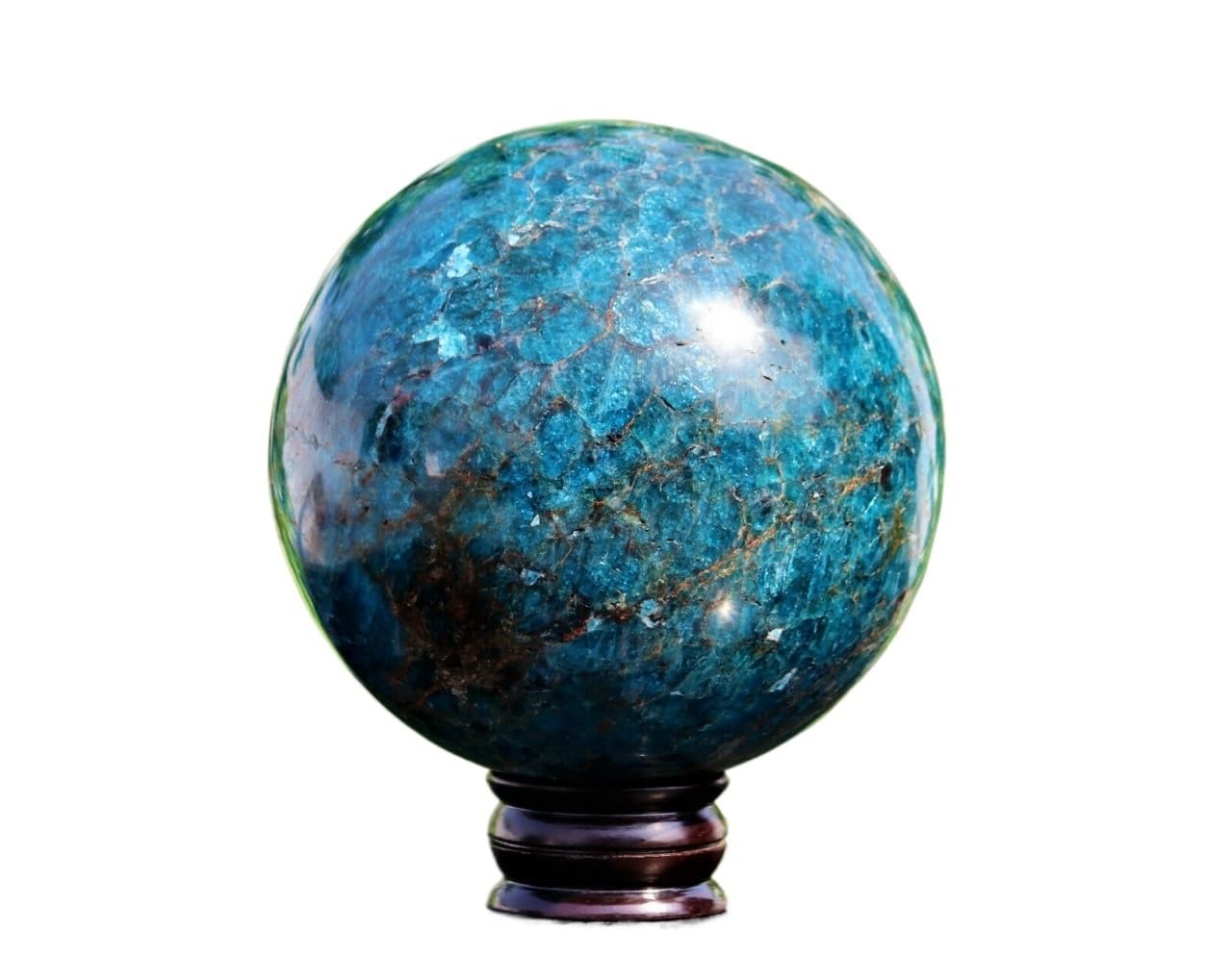 YLQUXEUV 1pc 700-800g Blue Apatite Ball Sphere Quartz Crystal