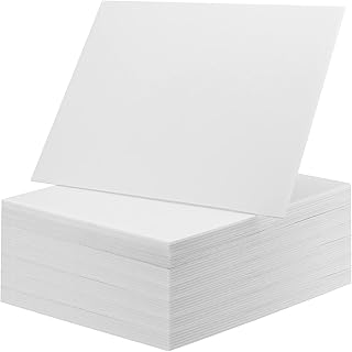 HOZEON 50 Pack 11 x 14 Inch Foam Boards, White Foam Board, 1/8 Inch Thickness Foam Core Backing Board Polystyrene Poster B...