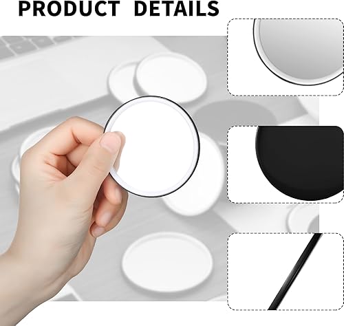 Miniatura 3 de Espejo compacto redondo de vidrio para maquillaje, espejo de bolsillo pequeño, mini espejos portátiles, mini espejo de maquillaje para mujeres y