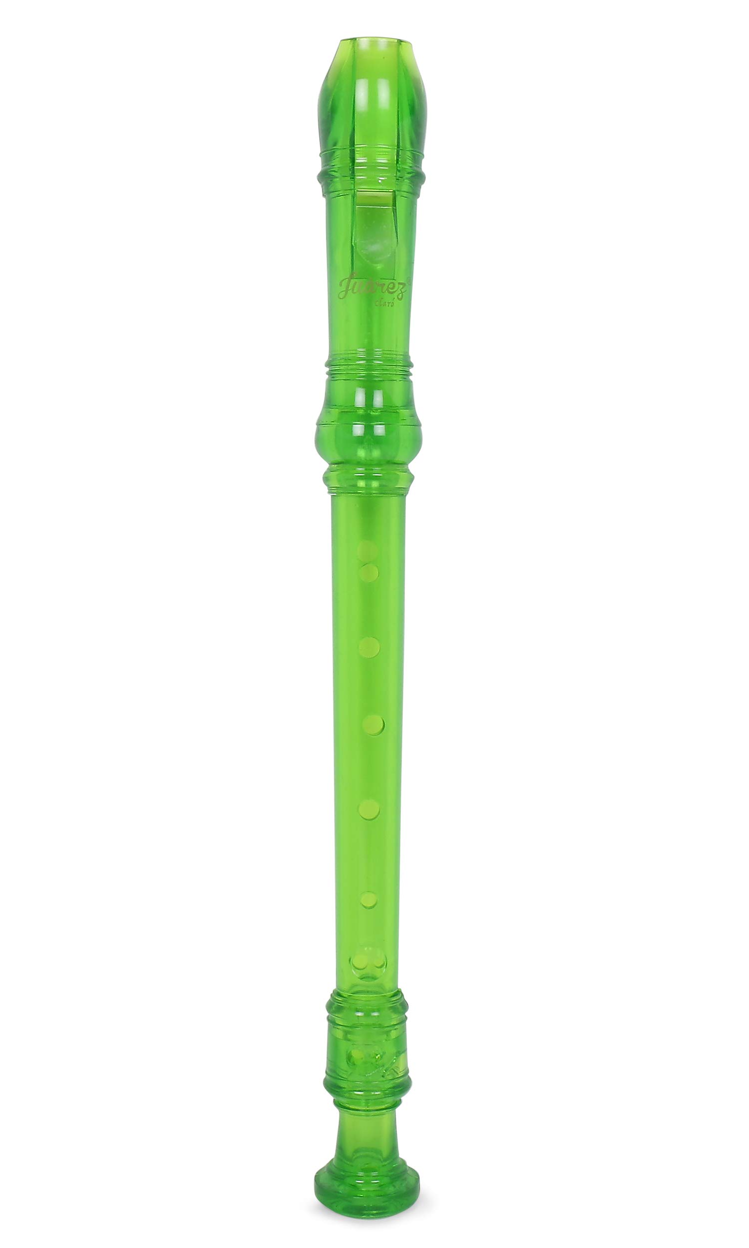 JUAREZ JRF100GR Claró Descant German Style 8 Holes Soprano Recorder Flute with Cleaning Rod Suitable for School Ensembles | Home Practice | Music Cl | Gift, Green with Cleaning Rod & Case