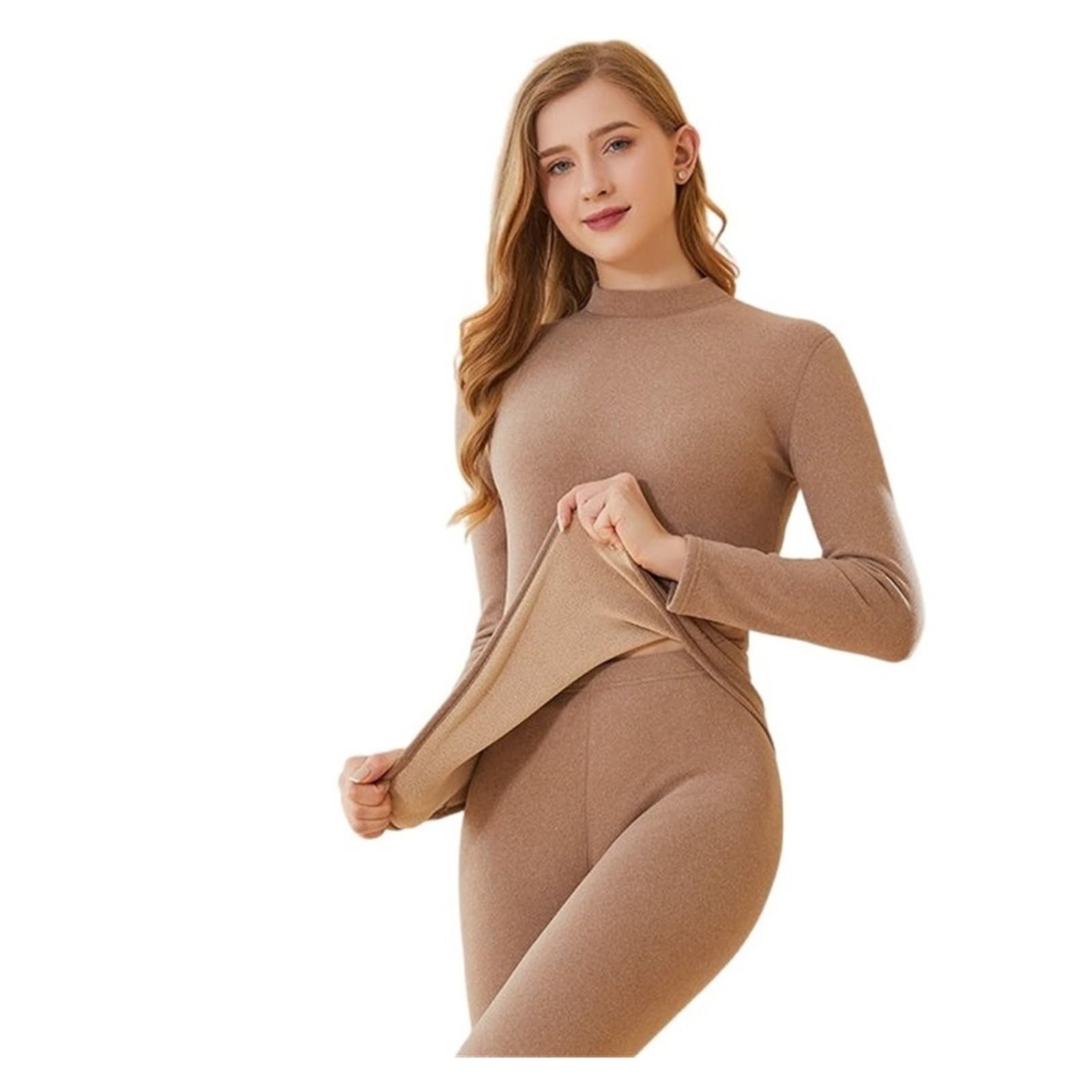 sous vêtements Thermiques Femmes sous-vêtements Thermiques for Femmes, Ensemble Intime épais, 2 pièces, sous-vêtements et Maillots de Corps, Hiver(Black,XXXL(63-70kg))