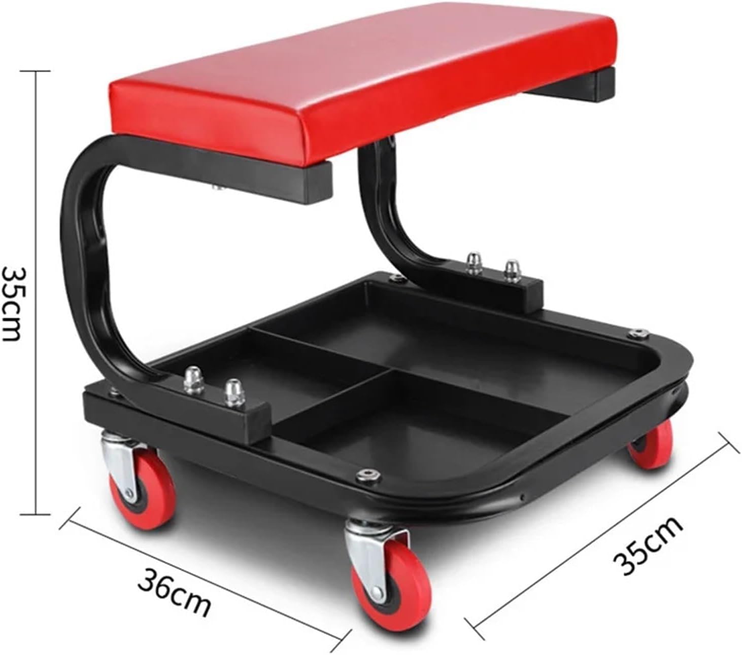 Asiento con ruedas para reparación de automóviles y almacenamiento de herramientas mecánicas, cómodo banco de trabajo rodante