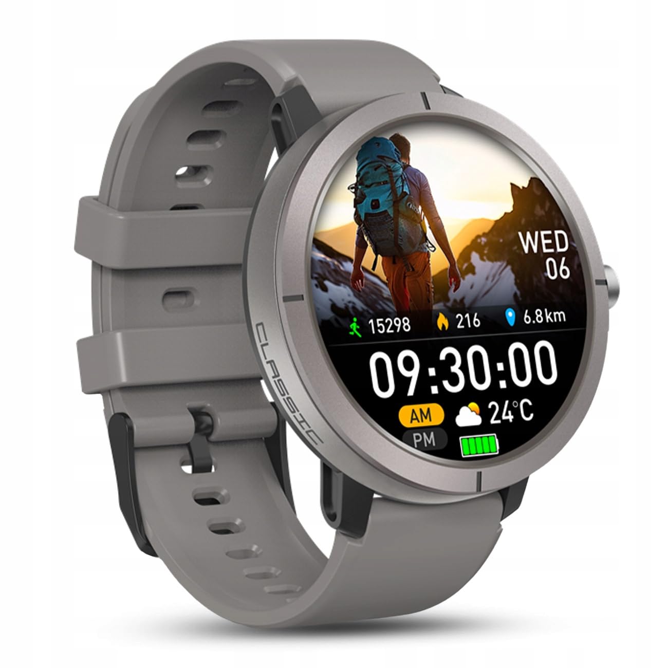 SMARTWATCH DAMSKI ZEGAREK WODOODPORNY GPS MENU PL AMOLED ROZMOWY PULS SPORT