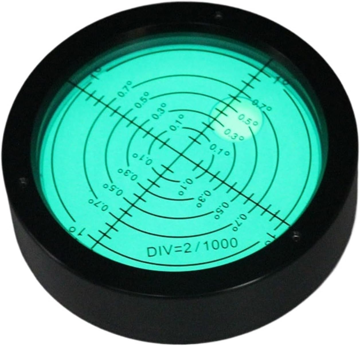 1pc High Sensitive Platform Leveling Measuring Tool Round Metal Spirit Bubble Level High-precision Bead(Green in White)