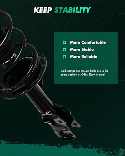 Miniatura 7 de SCITOO Puntales delanteros completos de montaje de resorte para Honda Fit Quick Struts 11411 11412 - Juego de 2