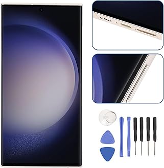 S23 Ultra 5G Screen Replacement with Frame, 6.8 inch Screen for S23 Ultra, LCD Display Digitizer S23ultra 5G S918B LCD Screen Replacement with Frame, for SM-S918B International Model