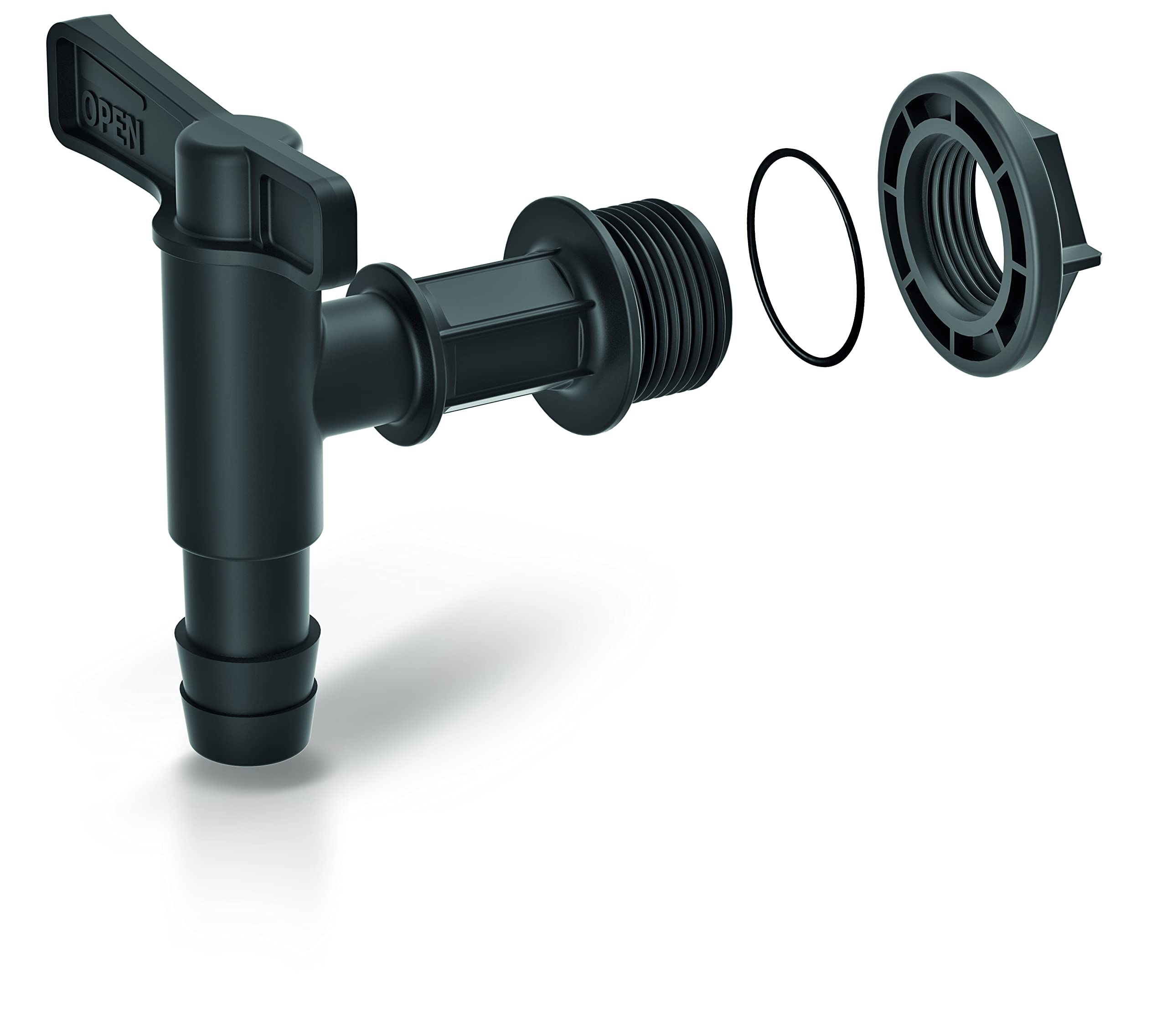 YourCasa récupérateur Eau de Pluie 200 litres [avec collecteur de Pluie] - avec raccord de Tuyau de Descente – Récupérateur Eau de Pluie avec Robinet - Reservoir Eau de Pluie (Anthracite, 200L)