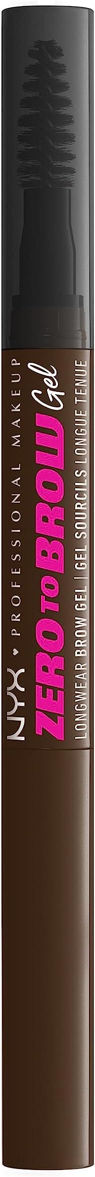 Longwear Vegan Tinted Liquid Eyebrow Gel, Natural Look Brow Mascara, Up to 2 Day Wear, Transfer-, Fade- and Smudge-Resistant, Zero to Brow, Shade: 07 Espresso