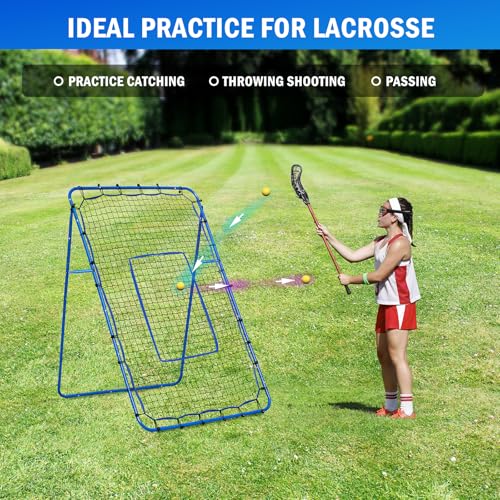 Image of Volleyball Baseball Rebounder Net, Softball Rebounder Pitchback Net Quick Adjustments, Quick Adjustments Lacrosse Bounce Back Practice Equipment, Ideal for Outdoor Indoor and Backyard Training