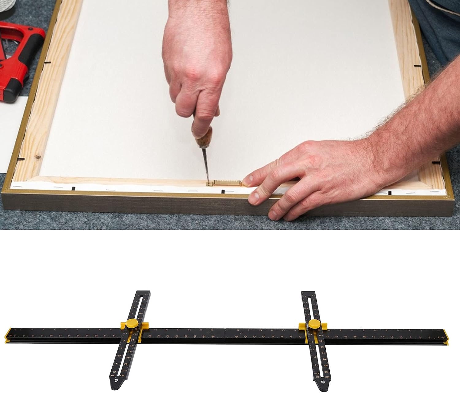 Drill Punch Locator, Adjustable Portable Drill Guide Tool, Aluminum Alloy Black - Accurate Hole Positioning, Rust Proof, Ideal for Woodworking and DIY