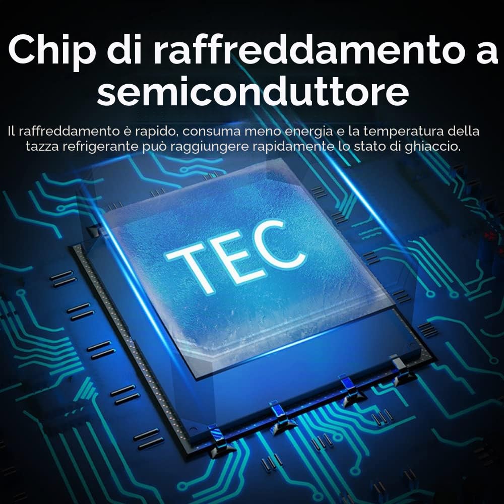Mini tazza di raffreddamento portatile per auto, 12 V/24 V, ricarica USB, adatta per la maggior parte delle auto