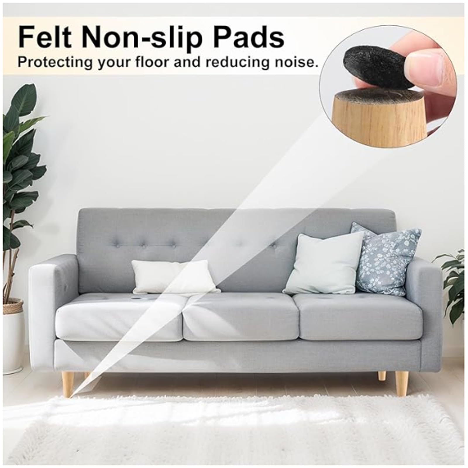 Set Da 4 Piedini Conici Rotondi In Legno Massivo Grezzo Piedi Di Ricambio Naturali Per Divano Cassettiera Tavolino E Ristrutturazione Mobili Fai Da Te,20cm/7.9in